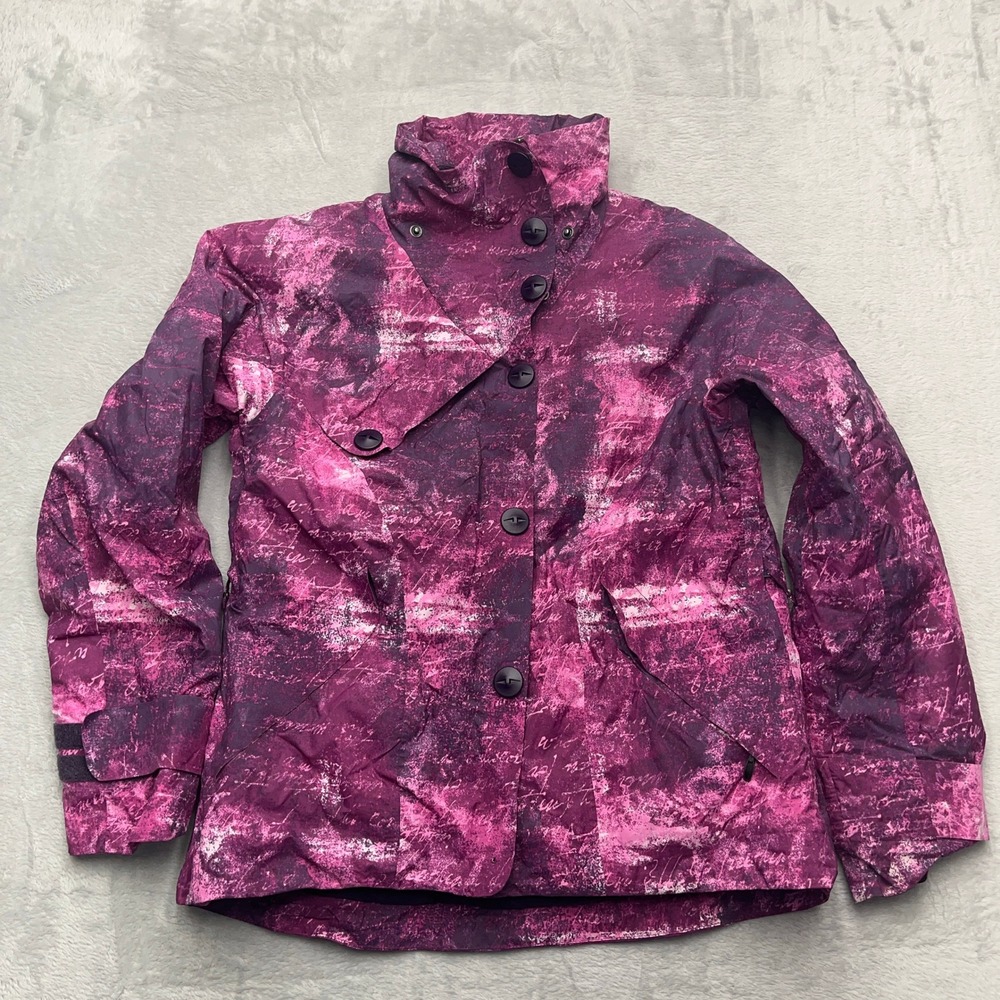 Columbia Titanium Omni-Tech Women's‎ Ski Jacket Purple Print Medium Snowboard - Picture 10 of 12